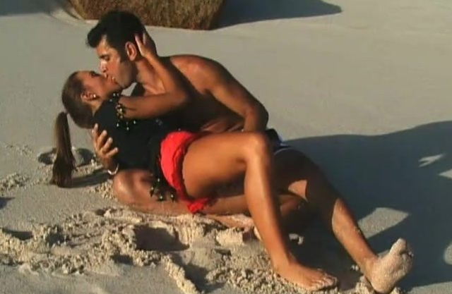 Japanese guy and girlfriend come to the beach picture