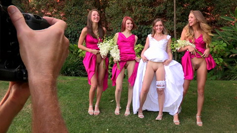 480px x 270px - Bride triple teamed by her hot lesbian bridesmaids